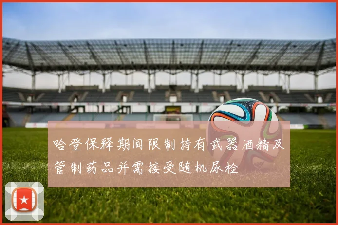 哈登保释期间限制持有武器酒精及管制药品并需接受随机尿检